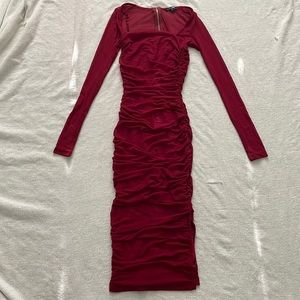 Fashion Nova tight dress in wine color